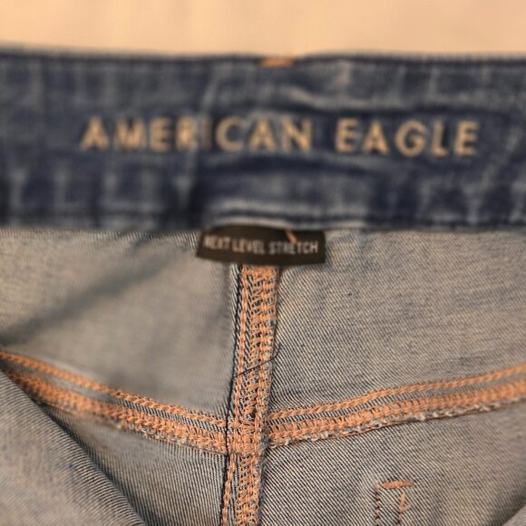 American Eagle Women's Curvy Super Hi-Rise, Next Level Stretch Flare Denim Jeans - Picture 5 of 8